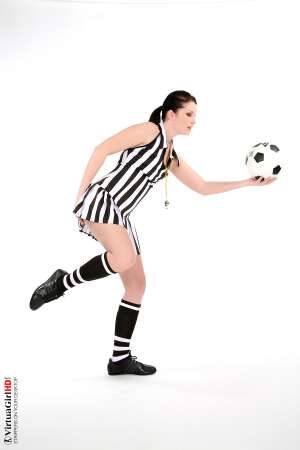 Stripper Picture of Belicia - If you are in Europe or in the States whether you call it Football or Soccer one thing everyone can agree on is that Belicia is the best looking referee of all time! If she was on the pitch handing out yellow cards and booking you for fouls you�d be on your best behavior!
