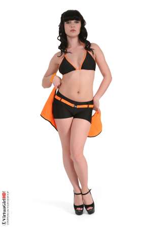 Stripper Picture of Ally Style - Eighteen year old Ally Style is a dancer ready to explode with energy and enthusiasm as she brings her athletic body onto your desktop and writhes along with the music. Her gyrating hips and strong legs are hypnotic once she gets up to full speed and her clothes start falling off! Pick your favorite outfit and see what Ally Style can do in it!