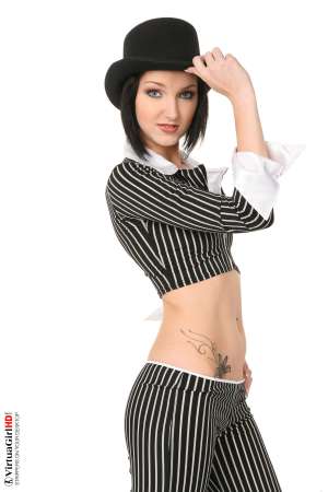 Stripper Picture of Catie - A little pixie named Catie came to us from the Czech Republic. Just 5.5 and 123 her toned body is all natural from head to toe. No implants hair dye or other tricks - she's a holistic honey who eats as a vegan. The only flesh she ever tastes is the kind her tongue touches when she pleasures all her lovers!