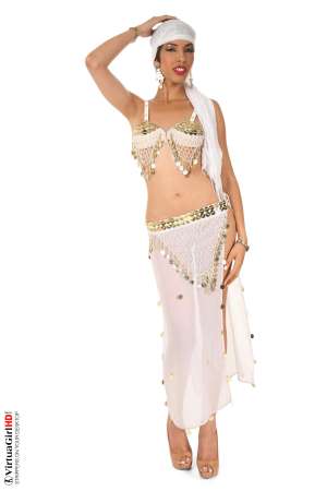 Stripper Picture of Jasmine Arabia - Ya Habibi means 'my love one' and is the most common term of endearment in Morocco. It comes in handy any time you see Jasmine Arabia and it's fun to say. Call her in her own native tongue to catch her attention and let her belly-dance her way toward you for the start of a romantic interlude that will have you wanting to stay in her homeland forever!