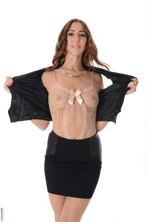 Stripper Picture of Shelly - Shelly is a twenty year old brunette from Budapest Hungary. She has a sweet bubble bottom that we know is going to drive you ass lovers crazy as she bounces it around on stage and works it for the camera. Shelly has always liked her ass and considers it one of her best assets. She also loves to have it spanked by her lovers as she gets close to her climax.