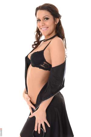 Stripper Picture of Samia Duarte - Samia Duarte is a sexy diva from Barcelona that can shimmy and shake like no other. If you appreciate the allure of a woman that can move her hips and make you want to know what she's like in bed then you need to download every one of Samia's performances. Samia believes erotic dancing is an art form and she is very proud of her skills. She says she is always incorporating new material into her numbers to keep it fresh and interesting for both her and her fans.