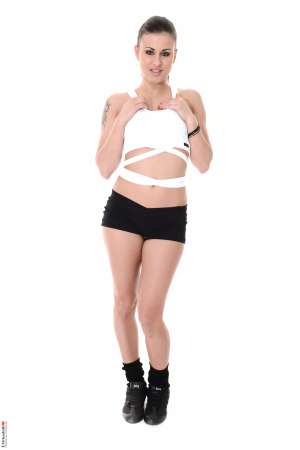 Stripper Picture of Billie Star - She loves high heels she is tattooed and she enjoys anal we can only be talking about the stunning Billie Star. You will not be able to take your eyes off this stunner from the Czech Republic. Billie is 25 years old and full of life. Sex is a huge part of her life and according to Billie she has it as often as she can! Billie tells us that her nipples get hard at the slightest touch and that playing with them is a sure fire way to get her in the mood for naughty fun.