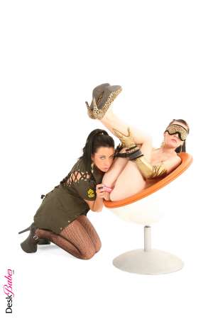 Stripper Picture of Kirsten Plant & Timea - Kristen Plant and Timea met in our interview room and became fast friends. When they found out they would be dancing with us they begged us to let them play with each other on stage. We made them wait knowing that when they got their moment together in the spotlight they would knock it out of the park. We were beyond right! When Kristen and Timea dance together it is a total must see extravaganza!