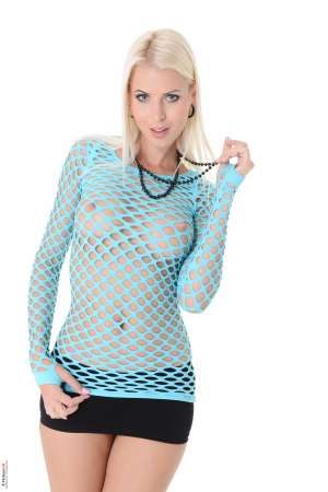 Stripper Picture of MS.Lynna - Ms.Lynna although of Swedish origin was born in the Czech Republic on 1st April 1985. Later she moved to Austria Belgium Germany Italy and United Kingdom currently lives in Slovakia. When living in London she started to attend courses of burlesque and pole-dance and this is where her hobby Striptease was born. Being naked in front of public and getting in direct contact with them without being ashamed of her body led to her being offered job for Playboy Croatia and later led her also to erotic modelling. Now you understand why she doesn't mind being topless when DJ-ing :-)