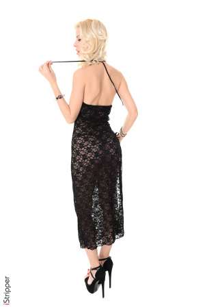 Stripper Picture of MS.Lynna - Ms.Lynna although of Swedish origin was born in the Czech Republic on 1st April 1985. Later she moved to Austria Belgium Germany Italy and United Kingdom currently lives in Slovakia. When living in London she started to attend courses of burlesque and pole-dance and this is where her hobby Striptease was born. Being naked in front of public and getting in direct contact with them without being ashamed of her body led to her being offered job for Playboy Croatia and later led her also to erotic modelling. Now you understand why she doesn't mind being topless when DJ-ing :-)