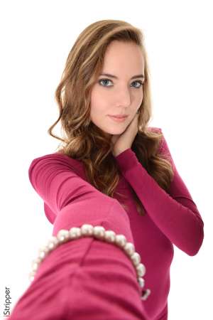 Stripper Picture of Katya Clover - We are proud to bring you the delicious Katya Clover from Vladivostok Russia. We call her delicious because she wears this vanilla and peach body cream that smells like a mouth watering cobbler pie. Katya tells us she tastes as good as she smells and we totally believe her! Katya has a smooth sexiness about her that draws people in. Her hobbies include flirting dancing clubbing and flirting with more flirting thrown in for good measure. Yes Katya is a wild flirt and it's one of the reasons she loves performing so much. Every dance she does is her way of flirting with the world so get ready to get to know every inch of the beautiful and flirty Katya!