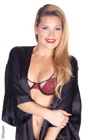 Stripper Picture of Abby Cross - The hottest women in America can be found in Las Vegas so it's no surprise that Abby Cross calls the city home. Abby is 26 years old and she is one of the coolest chicks we have ever worked with. Abby is always down for a good time and she has this natural ability to flirt with everyone. Of course this makes her private dances some of the best around. Abby gets off knowing you are watching her strip and enjoying every curve of her body. She loves to play dress up and role play for her fans and she still answers all of her fan mail personally. Abby tells us she likes to include a little perfume with her responses so her fans know what she smells like while she's getting naked on stage.