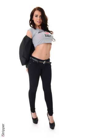 Stripper Picture of Sofia Ander - Look at this beauty we are bringing to you from Moscow. Sofia Ander is a sexy brunette with a great smile and toes that will make you want to lick and suck them. We mention this because Sofia tells us she loves foot play. The more attention you pay to her feet the wetter she gets between her legs. Sofia is a college graduate with a degree in business. She loves the attention and travel opportunities that stripping provides her so she is happy to be having a good time and meeting all her fans. When she is ready to settle down Sofia plans to open her own florist because she loves the smell of fresh cut flowers and the smiles they put on peoples faces.