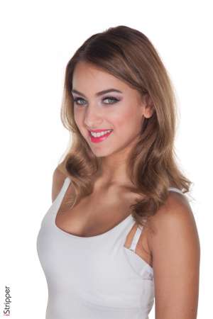 Stripper Picture of Uma Jolie - We know how much you all love pornstars from the United States so we are going to keep them coming and this week we are happy to introduce you to Uma Jolie! If you looked up hot in the dictionary we are pretty sure Uma's picture would be there. Her body is everything that is right in the world. She's got perfect tits a fantastic ass and a toned tummy that hints at the hours she puts in at her local gym. Speaking of gyms fitness is Uma's passion. She is a workout fanatic and hopes to get her personal trainer certification some day. We can only imagine the business she would bring in! Imagine getting to see this fine piece of ass putting your body through the paces every week?! One of the things Uma likes most about porn is the workout an intense sex scene gives her so all in all working in the adult entertainment industry has been a win win for her. When she's not on set or getting her sweat on Uma says she is a typical 21-year-old. She loves to party with friends go out to dinner shop shop some more and go to the beach to get her tan on.