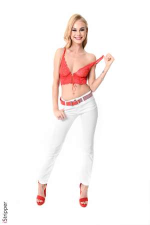 Stripper Picture of Nancy A - Everything about Nancy A is perfect. She's got perfect tits long legs a slammin' body and she is sexy as hell. Nancy is also a budding entrepreneur having launched her own lingerie line for women that want to feel sexy and classy at the same time. Nancy is a lingerie connoisseur and she has worked at many high end lingerie shops over the years. As a matter of fact that is what lead her to become a Diva. Men would ask her to model sexy intimates for their wives as they were shopping and Nancy got a huge charge out of parading around half naked in front of strangers. Now she is at the top of her game with fans around the world and we are proud to have her as one of our featured divas.