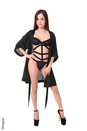 Stripper Picture of Li Moon - Caution! This girl is dangerous! Li Moon is a young beauty of 22 years old. Her asian origins gives to her beauty some magics and her personnality increases again the sensualism she gives off. She has a very tiny body with the smallest feet we ever seen! Her enthusiasm and freshness are a real breath of fresh air! No hesitation get her shows you won't regret it!