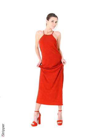 Stripper Picture of Valeria - Hailing from Zurich Switzerland we are proud to welcome Valeria! She is a 22 year old dark haired beauty that has only been an exotic dancer for a few months. But she has built up an incredible fanbase in that short amount of time and we know you are going to love her. Valeria got involved in the naked arts while in college. To make extra money she posed nude for budding art students so that they could learn to draw the human body in all its glory. Valeria got a charge from being watched as she sat there naked so she decided to explore her exhibitionist side. She quickly got a job stripping at a club and enlisted the help of a tutor to teach her how to dance. Now Valeria stands before you a seasoned pro. She would still love to be a speech pathologist someday but for now she is happy to be performing on stage. In her spare time Valeria enjoys exploring new cities on her bicycle. She tells us that when you travel by automobile much of life passes you by. But when you are on a bicycle you get the opportunity to discover new cafes quaint shops and cute houses that you would have missed speeding by in an auto.