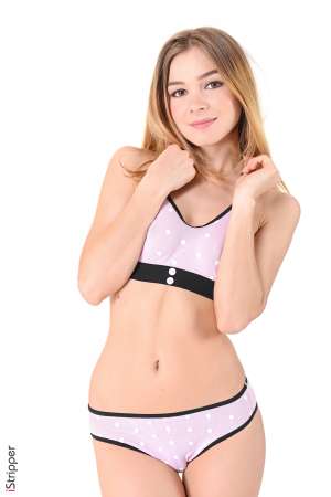 Stripper Picture of Kaleesy - Ah! Kaleesy finally here you are! Kaleesy comes from Kiev she's just 23 and an absolutely perfect slim & sweet body! Kaleesy loves dancing she's specialized in hip-hop she hates the country side and absolutely needs to live in a big city and to feel the effervescence around her. She regularly spend time shopping in Paris. I'm sure Kaleesy will soon come back and ring at the studios door :)