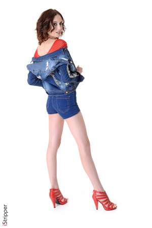 Stripper Picture of Sade Mare - There is something pure with Sade Mare. Her amazingly thin body and the velvet of her moves make her almost unreal... Sade Mare is 24 years old she comes from Roma Italy where she's been studying making up in parallel of her adult career. Hurry to pick up and collect her shows!