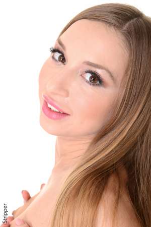 Stripper Picture of Leila Mazz - Leila Mazz lives in Moscow she's 30 years old and already 2 years in adult modeling. Leila is very slim sensual sweet with her long and shiny hair and the delicacy of her moves. If she was a flower she would be violet! Leila is passionated by yoga she's vegan and travels all around the world to discover people who share her philosophy...