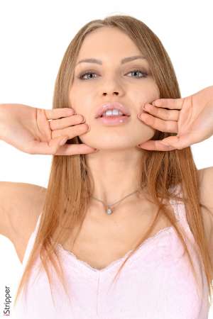 Stripper Picture of Selene - Selene is born in Moscow in 1994. Slim tall and delicate Selene has a fantastic perception of herself and her capacities to seduce. SHe's absolutely not impressed by the camera which she considers as a seducive man to bring to her bed. And her assets are infinite... In life Selene dreams of traveling all over the world and love to meet new people and learn from their culture. She's a hedonist and enjoys every single minute of her life.