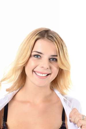 Stripper Picture of Yelena - Here is Yelena blond hair crystalline blue eyes delicate and discreet Yelena is a heart! The perfection of her body and her talent as an actress allows her to wear absolutely every thing! From a femme fatale dress to a girl next door shorts or a schoolgirl outfit Yelena feels comfortable and sexy in all situations! And it becomes obvious when she starts moving on stage... A must have!