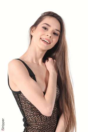 Stripper Picture of Leona Mia - Leona comes from Kazan Russia and it's very easy to guess why she's so proud of it! Kazan has an incredible sense of aestheticism and it has probably influenced Leona! Leona is 24 years old she is a very thin beauty with incredibly long shiny hair and a smile that could melt all the ice of her country... People often think that she's Little Caprice's sister just to give you an idea of what you can expect with her shows... She started her career in 2018 and has already worked for the biggest! Keep a close eye on Leona's career she hasn't finished to surprise us...