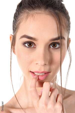 Stripper Picture of Leona Mia - Leona comes from Kazan Russia and it's very easy to guess why she's so proud of it! Kazan has an incredible sense of aestheticism and it has probably influenced Leona! Leona is 24 years old she is a very thin beauty with incredibly long shiny hair and a smile that could melt all the ice of her country... People often think that she's Little Caprice's sister just to give you an idea of what you can expect with her shows... She started her career in 2018 and has already worked for the biggest! Keep a close eye on Leona's career she hasn't finished to surprise us...