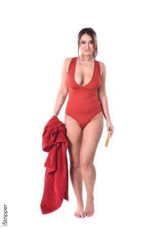 Stripper Picture of Maria Marino - Maria Marino is a beautiful brunette from Saint Petersburg where she's born 24 years ago :) She has an amazing generous body with an increbile large breast and a peach skin... Apart from modeling Maria loves painting classical music and traveling... Maria Marino came to our studios totally unshaved and offered us to shave in front of the camera! Make sure you check her show named 