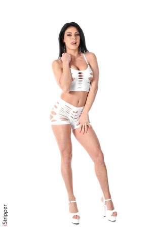 Stripper Picture of Inna Innaki - Inna Innaki comes from Athene Greece! She's 30 years old and looks 20. She's a real greek brunette with a slim muscular body a perfect tan skin and intense look! She has everything of a Femme Fatale! Inna loves traveling dancing & doing gym. Apart from that she's passionated by the Champions league and never miss a match! In brief she's perfect :-P