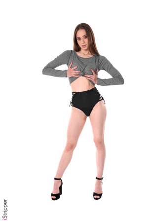 Stripper Picture of Kecy Hill - Here is Kecy our cameleon from Moscow! From a shy smiling beauty to a sulky teenager a femme d'affaires or a baby doll Kecy enjoys playing games! She's also mad of moutains & travels and get passionated by new healthcare methods and yoga. Kecy is very nice to work with she's sweet patient delicate and very attentive to our needs... I know the studio crew dreamt in silence of marrying her...