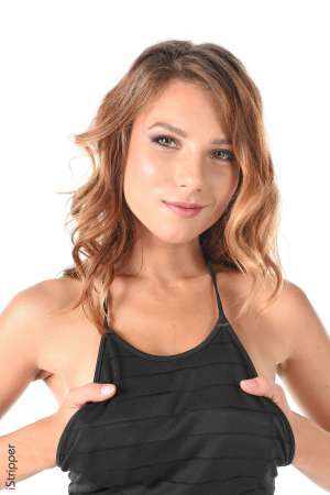 Stripper Picture of Belka - Belka comes from Odessa Ukraine where she's born 21 years ago. She's new in the adult modeling and carefully select the productions she accepts to work with which makes her presence on iStripper even more valuable. Belka's beauty is very closed to perfection. Tall slim delicate sensual smiling Belka is also a very good performer with many years of dancing lessons behind her. Apart from modeling Belka is a professional painter specialized in Cubism. And for the little story Belka only drives Motos! It means a lot about her personnality :) She is our 