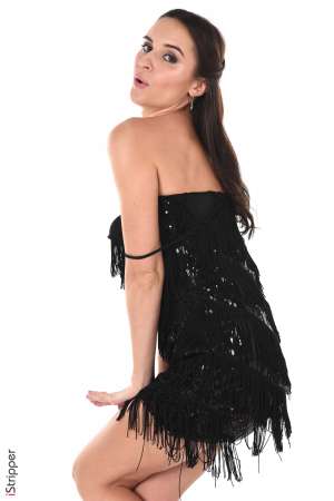 Stripper Picture of Liana - Liana is a tall and slim brunette from Ukraine where she's born 30 years ago. Very new in the adult modeling universe Liana had her first time fingering and even using a dildo for the first time at least in front of a camera! In other words you can expect her shows to be really really touching & hot! Liana is sweet delicate she exudes a lot of feminity! She does a lot of yoga and joggs several hours a week... Apart from that she's also fan of racing moto!!!