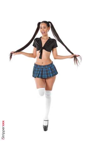 Stripper Picture of Andreina Deluxe - Andreina is a pure latina she's from Columbia and came to our studios with her sexy 26 years including 6 without having a hair cut! Her sublime slim tan body and irresitible smile are an absolut must! Andreina is not only an adult model she's also a confirmed violonist! She loves traveling cooking doing some shopping and.. sleeping! When we asked her to describe herself she said she's always honest generous and helpful... Andreina is too perfect to be real