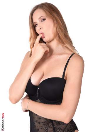 Stripper Picture of Stella Cardo - Stella Cardo comes from Odessa Ukraine. She's just 21 and a very promising career in front of her! Stella is tall (1m71) slim (53kg) with long & shiny fair hair and a vry seductive smile. She studies in a music school and already has 10 years of piano behind her and almost the same of dance! Most of time Stella prefers to stay at home behind her camera from where she delights cam sites consumers... It's a rare chance to have her in our studios and her shows' quality are even higher than her cam sessions! Enjoy!