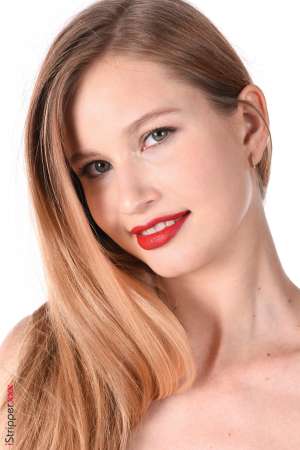 Stripper Picture of Stella Cardo - Stella Cardo comes from Odessa Ukraine. She's just 21 and a very promising career in front of her! Stella is tall (1m71) slim (53kg) with long & shiny fair hair and a vry seductive smile. She studies in a music school and already has 10 years of piano behind her and almost the same of dance! Most of time Stella prefers to stay at home behind her camera from where she delights cam sites consumers... It's a rare chance to have her in our studios and her shows' quality are even higher than her cam sessions! Enjoy!